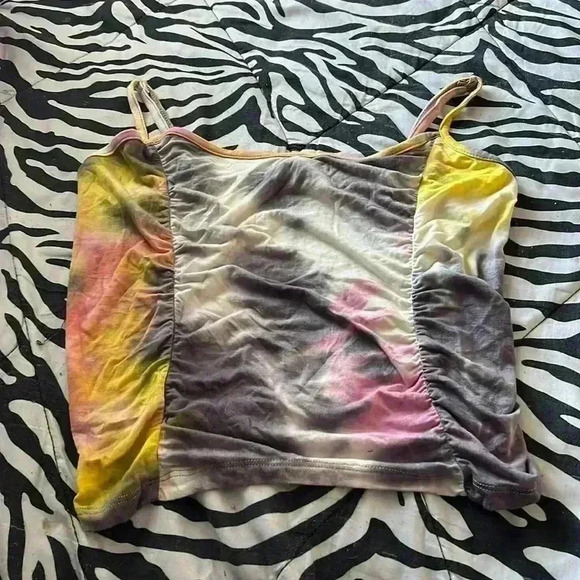 Heart & Hips Tops - Multi Color Tie Dye Crop Top